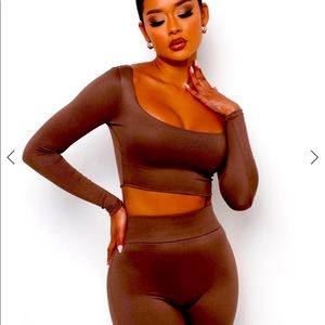 My Outfit Online Crop Top and High Waisted Shorts.